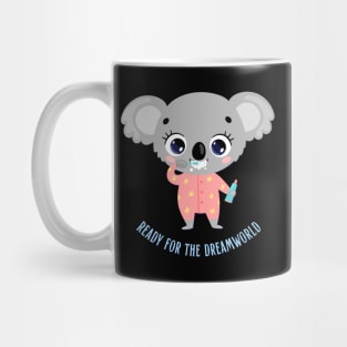 Ready for the dream world Hello little koala in pajamas washing teeth cute baby outfit Mug